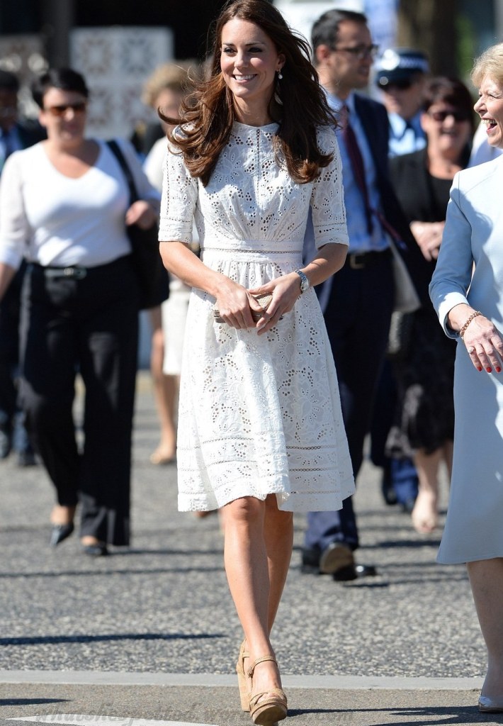 duchess kate in white lace